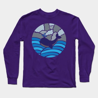 Sea Whale mosaic (Full size) Long Sleeve T-Shirt